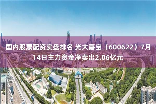 国内股票配资实盘排名 光大嘉宝（600622）7月14日主力资金净卖出2.06亿元
