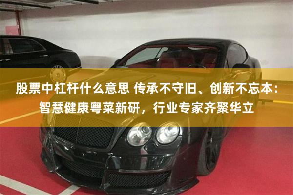 股票中杠杆什么意思 传承不守旧、创新不忘本：智慧健康粤菜新研，行业专家齐聚华立