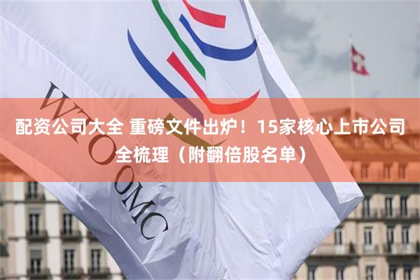 配资公司大全 重磅文件出炉！15家核心上市公司全梳理（附翻倍股名单）