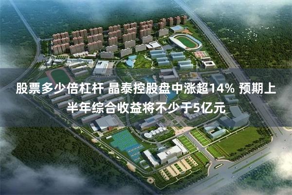 股票多少倍杠杆 晶泰控股盘中涨超14% 预期上半年综合收益将不少于5亿元