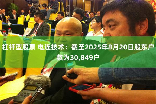 杠杆型股票 电连技术：截至2025年8月20日股东户数为30,849户