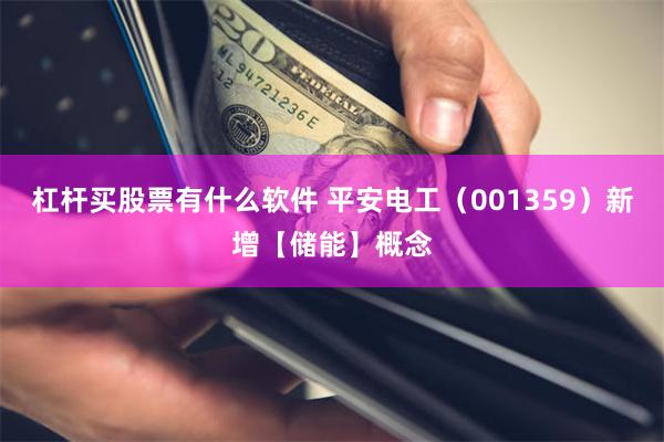 杠杆买股票有什么软件 平安电工（001359）新增【储能】概念