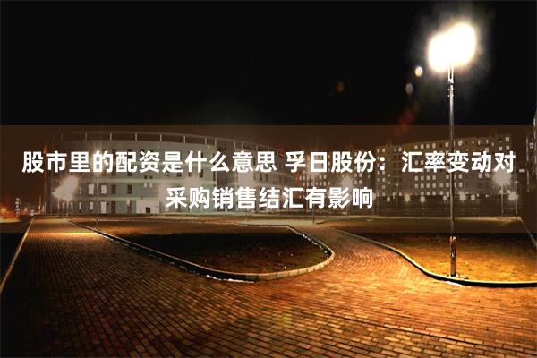 股市里的配资是什么意思 孚日股份：汇率变动对采购销售结汇有影响