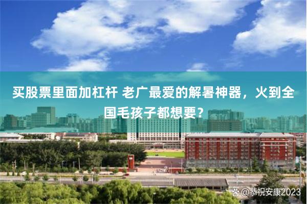 买股票里面加杠杆 老广最爱的解暑神器，火到全国毛孩子都想要？