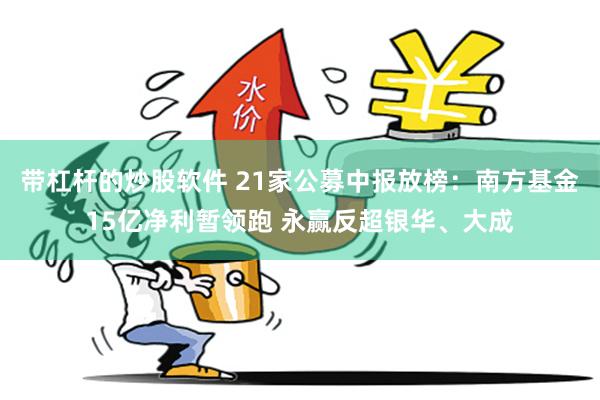 带杠杆的炒股软件 21家公募中报放榜：南方基金15亿净利暂领跑 永赢反超银华、大成