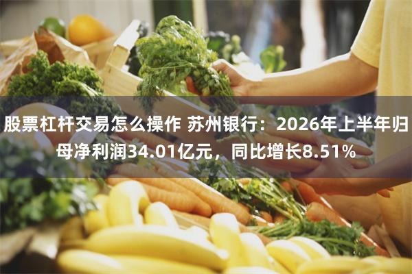股票杠杆交易怎么操作 苏州银行：2026年上半年归母净利润34.01亿元，同比增长8.51%
