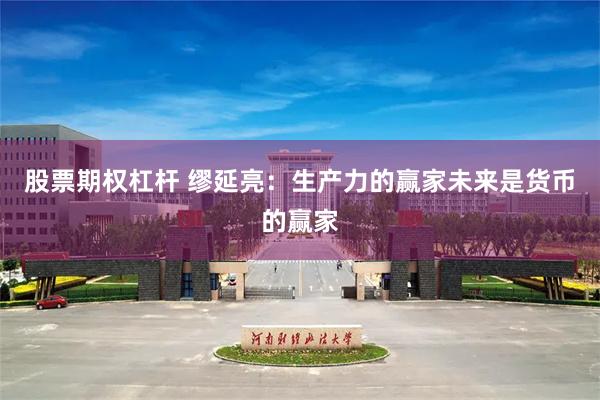 股票期权杠杆 缪延亮：生产力的赢家未来是货币的赢家