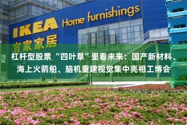 杠杆型股票 “四叶草”里看未来：国产新材料、海上火箭船、脑机重建视觉集中亮相工博会
